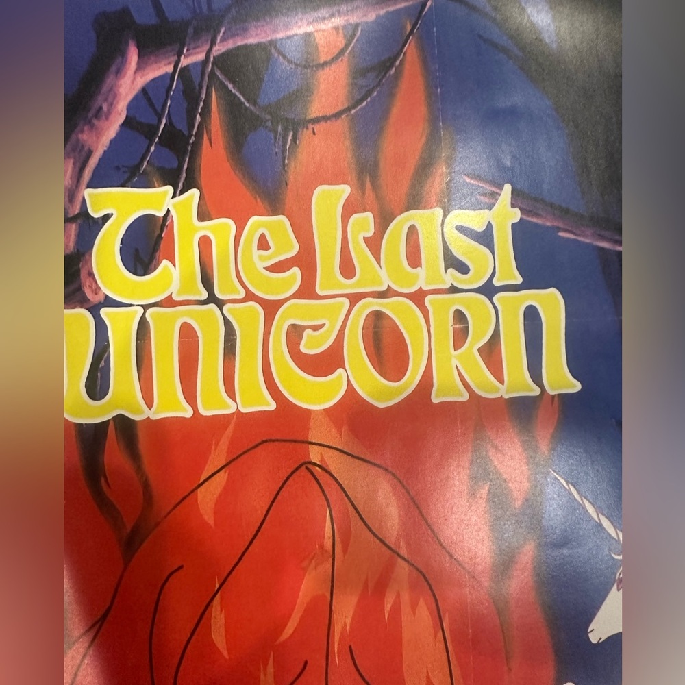 Vintage The Last Unicorn Poster - White, Red, Blue, Purple, Yellow - Picture 14 of 16